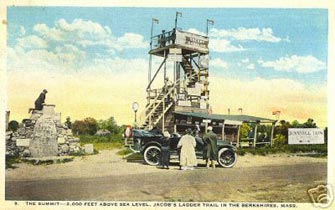 Summit observation tower and cairn around 1920